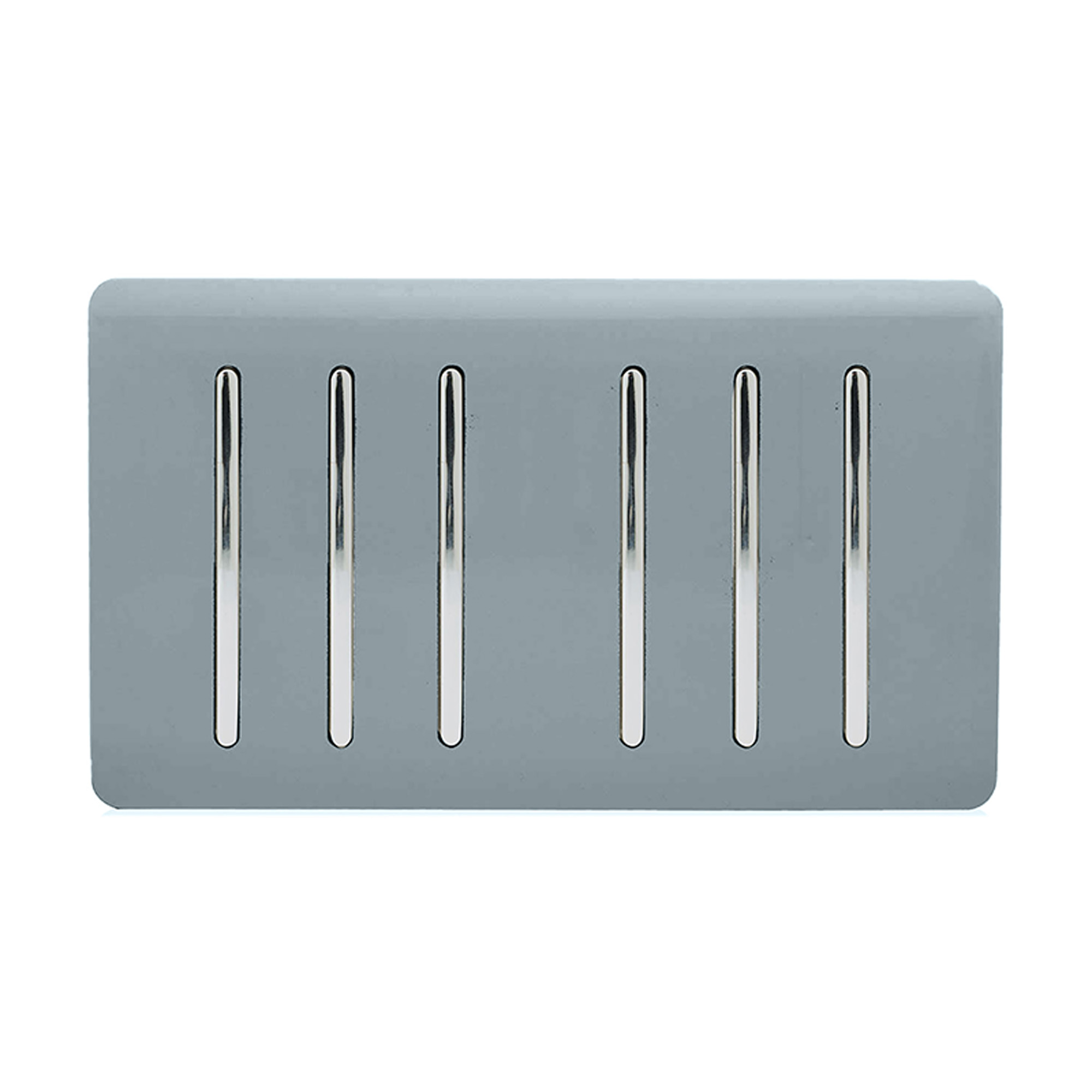 ART-SS66CG  6 Gang 2 Way 10 Amp Rocker Twin Plate Cool Grey